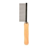 Расчёска Trixie с деревянной ручкой и средним зубом 18 см - cts