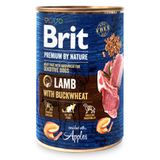 Вологий корм для собак з чутливим травленням Brit Premium By Nature Lamb with Buckwheat 400 г (ягня)