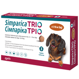 Жувальні таблетки для собак Сімпаріка (Simparica) ТРІО від 5,1 до 10 кг, 3 таблетки