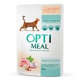 Влажный корм для взрослых кошек Optimeal 85 г (кролик)