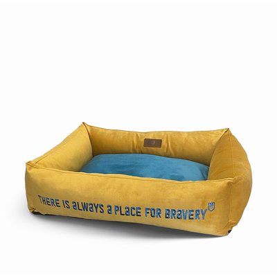 Лежак для собак Noble Pet Albert Bravery 70 х 50 х 22 см (жёлтый) - dgs - masterzoo.ua