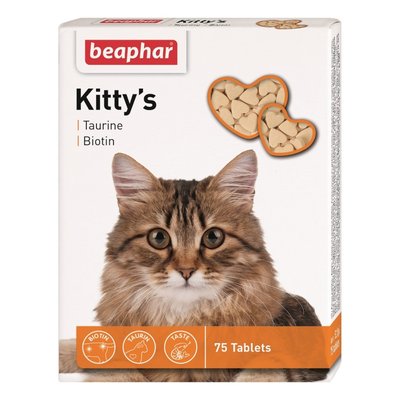 Вітаміни для котів Beaphar Kitty's + Taurine + Biotine 150 таб - masterzoo.ua