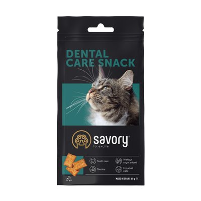 Лакомство для кошек Savory Snack Dental Care 60 г (подушечки для гигиены зубов) - masterzoo.ua