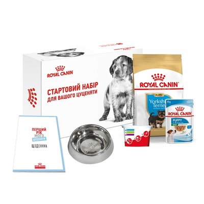 Набір для цуценят Royal Canin Yorkshire Puppy 500 г + Mini Puppy pouch 85 г - домашня птиця - masterzoo.ua