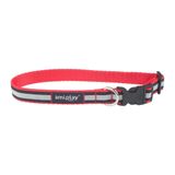 Ошейник для собак регулируемый светоотражающий Amiplay Shine M 25-40 см / 15 мм (красный)