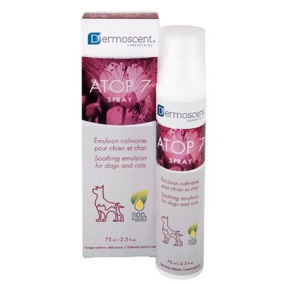 Спрей для собак и котов Dermoscen ATOP 7 успокаивающий и очищающий при аллергии и атопии 75 мл - cts - masterzoo.ua