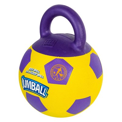 Игрушка для собак Мяч футбольный с ручкой GiGwi Ball 26 см (резина) - masterzoo.ua