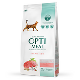 Сухой корм для стерилизованных кошек и кастрированных котов Optimeal с высоким содержанием говядины 10 кг - говядина и сорго