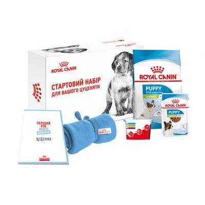 Набір для цуценят Royal Canin X-Small Puppy 500 г + X-Small Puppy pouch 85 г - домашня птиця - masterzoo.ua