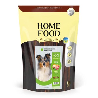 Сухий корм для собак Home Food Adult Medium/Maxi 1,6 кг - ягня та рис - masterzoo.ua