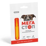 Краплі на холку для собак ProVET «Мега Стоп» від 20 до 30 кг, 1 піпетка (від зовнішніх та внутрішніх паразитів)