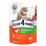 Влажный корм для кошек Club 4 Paws 100 г (курица в соусе)