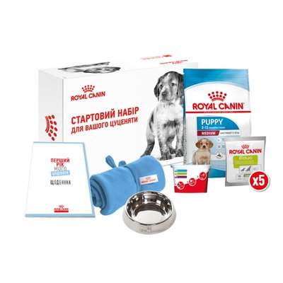 Набір для цуценят Royal Canin Medium Puppy 1 кг + 5 шт Educ 5 г - домашня птиця - masterzoo.ua
