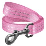 Поводок светоотражающий Collar WAUDOG Re-cotton, S, 1,5 м / 15 мм (розовый)