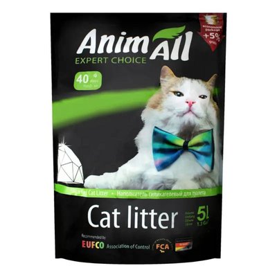 Наполнитель туалета для котов AnimAll Зеленый изумруд 5 л (силикагелевый) - masterzoo.ua