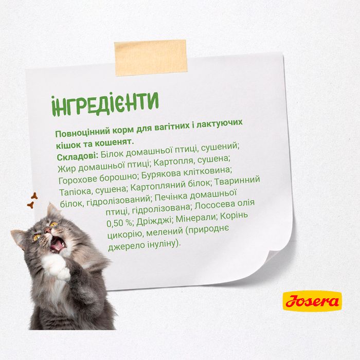 Сухий корм для кошенят Josera Kitten Gainfree 2 кг - домашня птиця - masterzoo.ua