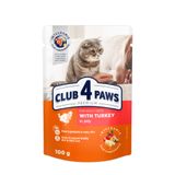 Влажный корм для кошек Club 4 Paws Premium pouch 100 г - индейка