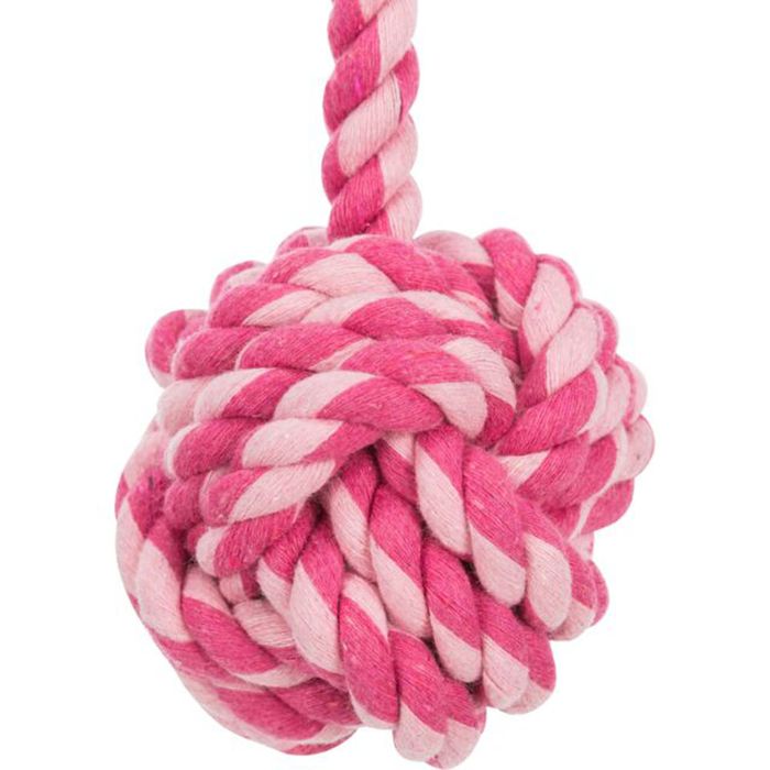 Игрушка для собак Trixie Мяч плетёный с ручкой 50 см, d=7 см (текстиль, цвета в ассортименте) - masterzoo.ua