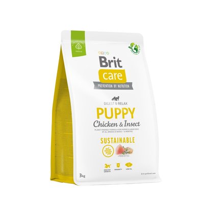 Сухой корм для щенков Brit Care Dog Sustainable Puppy| (курица и насекомые) 3 кг - masterzoo.ua