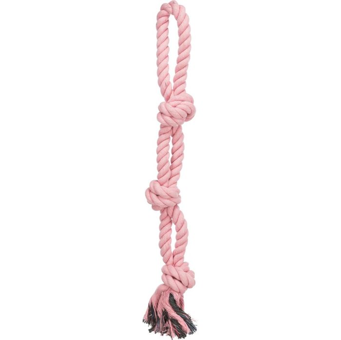 Іграшка для собак Trixie Канат плетений з вузлами та петлею 60 см (текстиль) - masterzoo.ua
