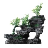 Декорація для акваріума MasterZoo Скеля з рослинністю 16,5 х 7 х 10,5 см