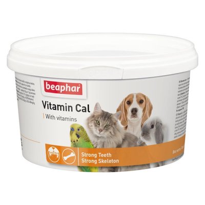 Витаминно-минеральный комплекс Beaphar Vitamin cal для собак, кошек, грызунов и декоративных птиц 250 г - masterzoo.ua