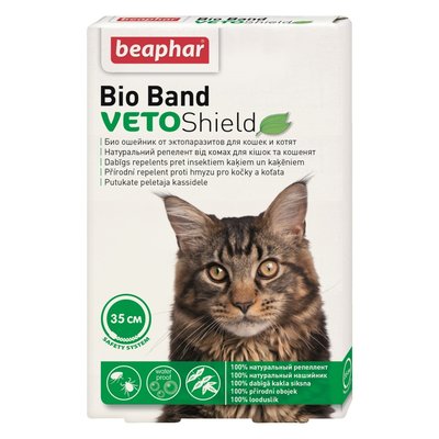 Біо-нашийник для котів Beaphar «Veto Shield» 35 см (від зовнішніх паразитів) - masterzoo.ua