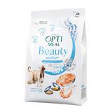 Сухий беззерновий корм для собак Optimeal Dog Beauty Podium Shiny Coat & Dental Care 1,5 кг (морепродукти)