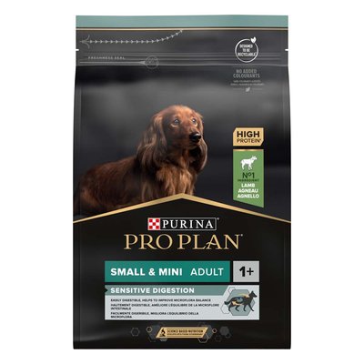 Сухий корм для собак Pro Plan Adult Small & Mini Sensitive Digestion 3 кг - ягня - masterzoo.ua