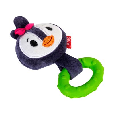 Іграшка для собак Пінгвін з пищалкою GiGwi Suppa Puppa 15 см (гума/текстиль) - masterzoo.ua