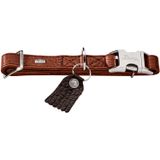 Ошейник Hunter кожаный «Cody Alu-Strong» 30-45 см / 15 мм (коричневый)