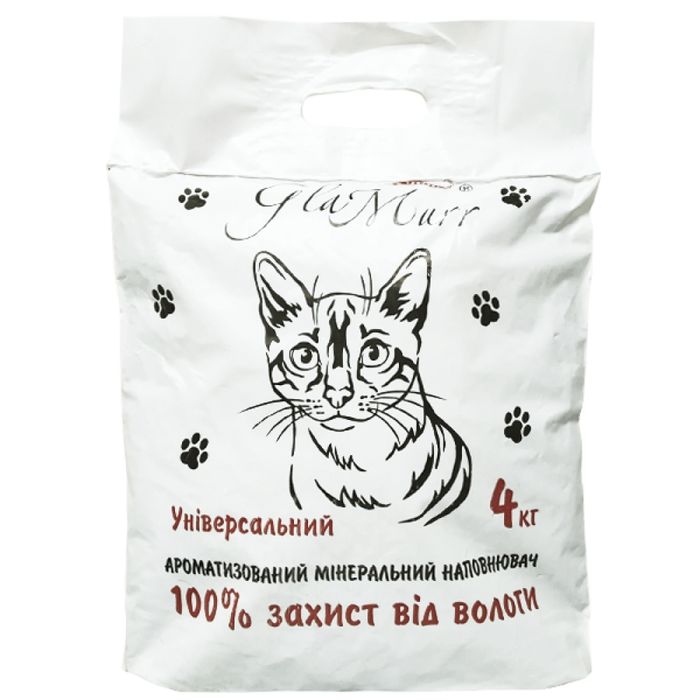 Наповнювач туалету для котів GlaMurr 4 кг (бентонітовий) - masterzoo.ua