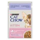 Влажный корм для котят Cat Chow Kitten pouch 85 г (ягнёнок и кабачок)