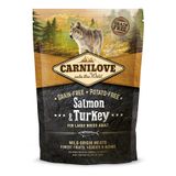 Сухой корм для взрослых собак крупных пород (весом от 25 кг) Carnilove Salmon & Turkey Large Breed 1,5 кг (лосось и индейка)
