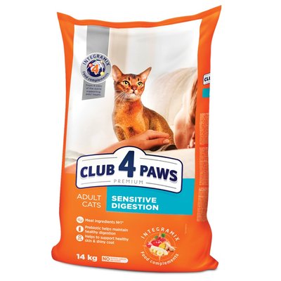 Сухий корм для котів із чутливим травленням Club 4 Paws Premium 14 кг - курка - masterzoo.ua